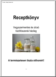 Receptkönyv, Vegyszermentes és olcsó