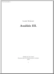 Lajkó Károly - Analízis III