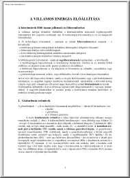 A villamos energia előállításáról