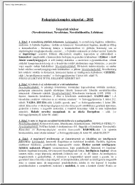 Pedagógia komplex szigorlat, 2002