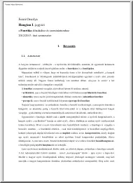 Forró Orsolya - Hangtan I. jegyzet