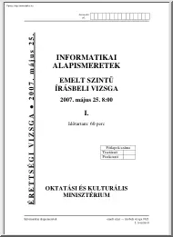 Informatikai alapismeretek emelt