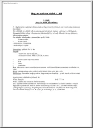 Magyar nyelvtan érettségi tételek