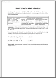 Alkinek jellemzése, addició, polimerizácó