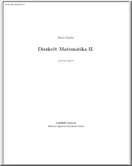 Bácsó Sándor - Diszkrét matematika II.