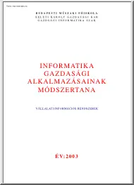 Az informatika gazdasági alkalmazásainak módszertana