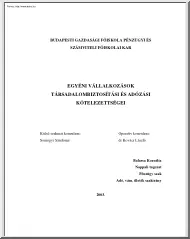 Balassa Kornélia - Egyéni vállalkozások társadalombiztosítási és adózási kötelezettségei