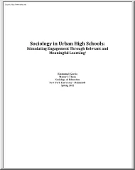Emmanuel Garcia - Sociology in Urban High Schools, Stimulating Engagement Through Relevant and Meaningful Learning