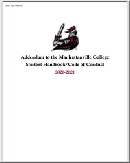 Addendum to the Manhattanville College Student Handbook