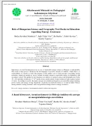 A hazai környezet-, természetismeret és földrajz tankönyvek szerepe az energiatudatosságra nevelésben