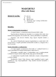 Horváth Ilona - Madártej recept