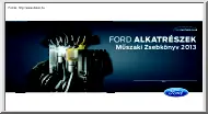 Ford alkatrészek, műszaki zsebkönyv