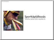 Török Éva - Sporttáplálkozás