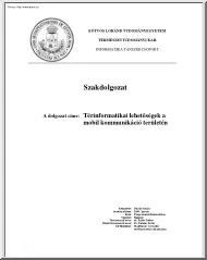 Dovák István - Térinformatikai lehetőségek a mobil kommunikáció területén
