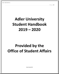 Adler University, Student Handbook