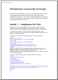 Introduzione a javascript ed esempi