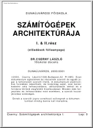 Dr. Cserny László - Architektúrák, 2000