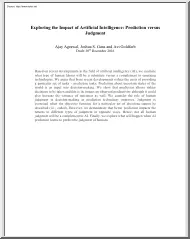 Agrawal-Gans-Goldfarb - Exploring the Impact of Artificial Intelligence, Prediction Versus Judgment
