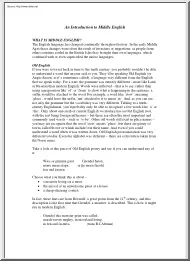 An Introduction to Middle English