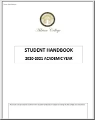 Adrian College, Student Handbook