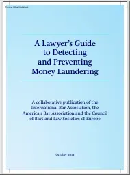 A Lawyers Guide to Detecting and Preventing Money Laundering