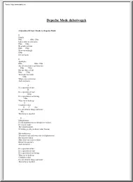 Depeche Mode dalszövegek