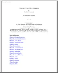 Dr. Ron J. Hammond - Introduction to Sociology