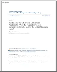 Abbygale Sarah Martinen - Baseball and the U.S. Cuban Diplomatic Relationship