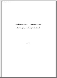 Számviteli jegyzetek mérlegképes