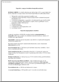 Népesedés, a magyar társadalom