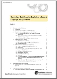 Curriculum guidelines for English as a