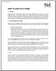 How to Analyze a Poem