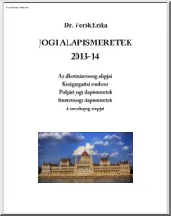 Dr. Verók Erika - Jogi alapismeretek