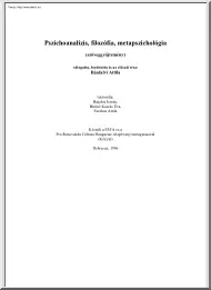 Bánfalvi Attila - Pszichoanalízis, filozófia, metapszichológia