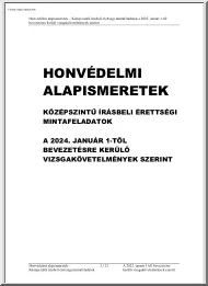Honvédelmi alapismeretek, középszintű írásbeli érettségi mintafeladatok