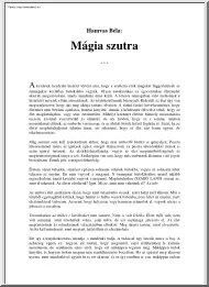 Hamvas Béla - Mágia Szutra