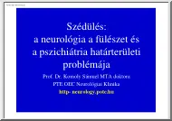 Prof. Dr. Komoly Sámuel - Szédülés