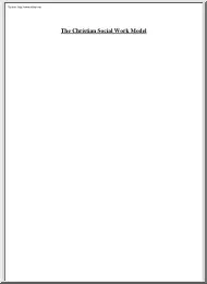 The Christian Social Work Model