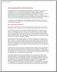 Career Opportunities in International Law