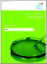 Biology Lab Book, WJEC ASA Level
