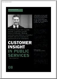 Customer Insight in Public Services
