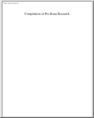 Compilation of Pro Bono Research