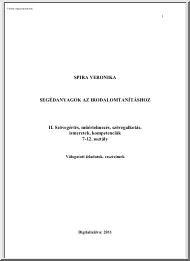Spira Veronika - Segédanyagok az