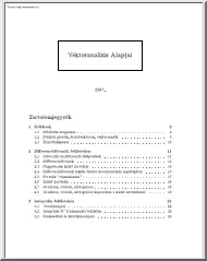 A vektoranalízis alapjai