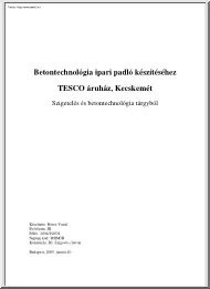 Boros Vazul - Betontechnológia ipari padló készítéséhez, TESCO áruház