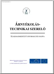 Árnyékolástechnikai szerelő, szakmaismertető információs mappa