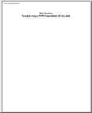 Matt Zandstra - Tanuljuk meg a PHP 4 használatát 24 óra alatt