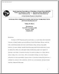 Tiffany R. Harris - Integrating Christian Faith and Social Work Practice
