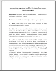 A szenzualista empirizmus gondolati következményei az angol polgári filozófiában