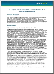 A hangtani törvényszerűségek, a magánhangzó- és a mássalhangzótörvények